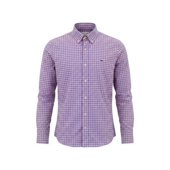 Vineyard Vines Other - Vineyard Vines Boys Performance Shirt Small S 8-10 Gingham Plaid Button Up Blue